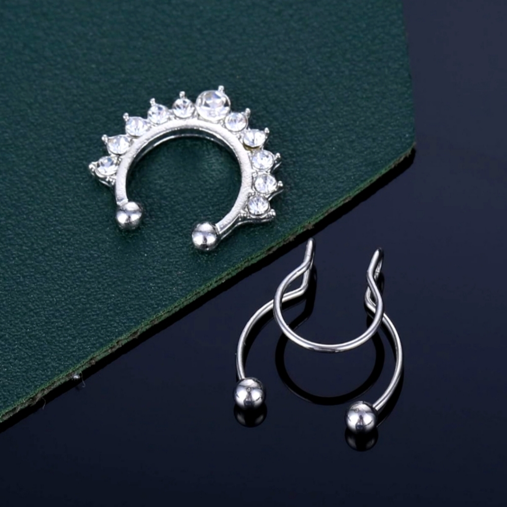 2 Fake Septum Rings - Picture 1 of 3